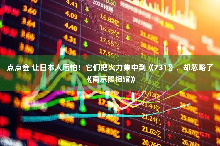 点点金 让日本人后怕！它们把火力集中到《731》，却忽略了《南京照相馆》